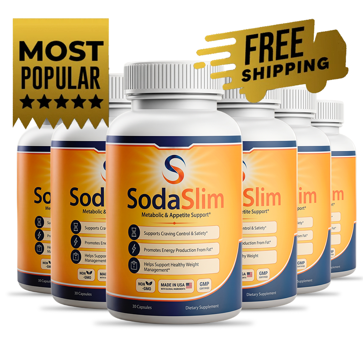 SodaSlim six bottle bundle, most popular, free shipping